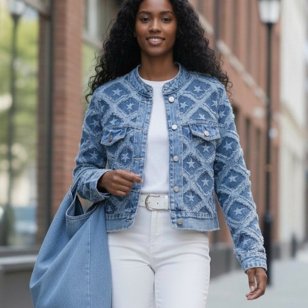 ON SALE:   NWT Frayed Star ELEVATED Denim Jean Jacket